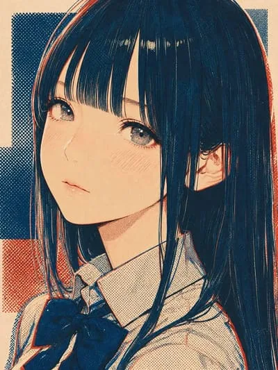 Rei, thoughtful anime AI girlfriend